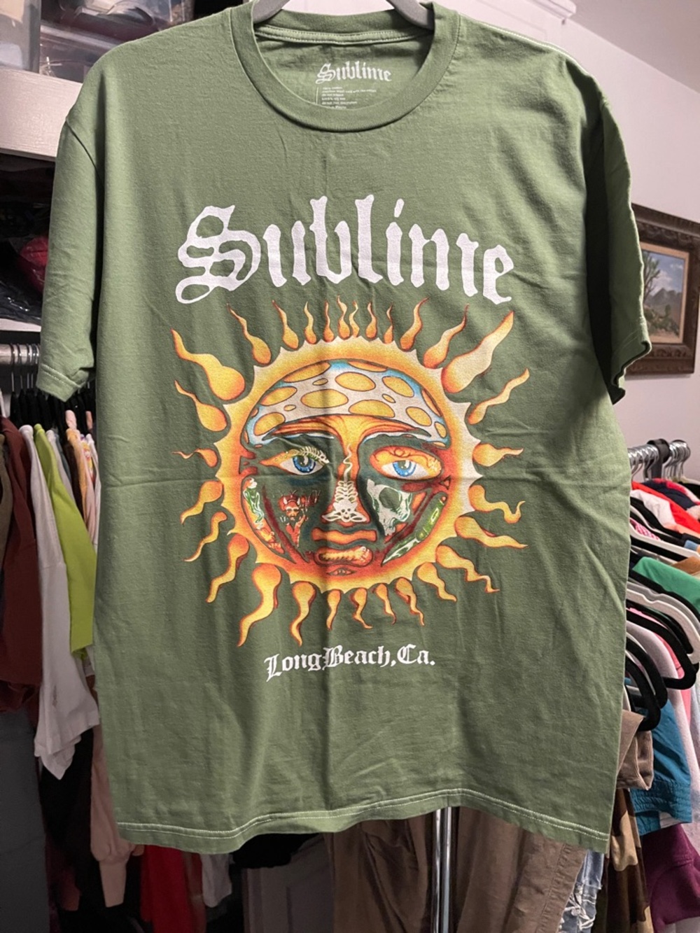 Forever 21 Olive Green Sublime Sun Graphic Tee